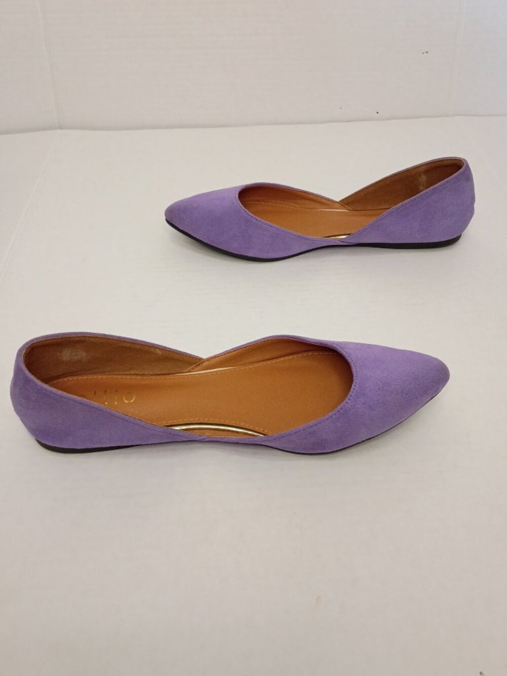 Ollio Purple Faux Suede D’Orsay Pointed Toe Flats Size Women’s 9